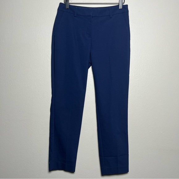 Express Women Columnist Pants 4R Blue Ankle‎ Capri Trouser Office Business - Picture 1 of 9